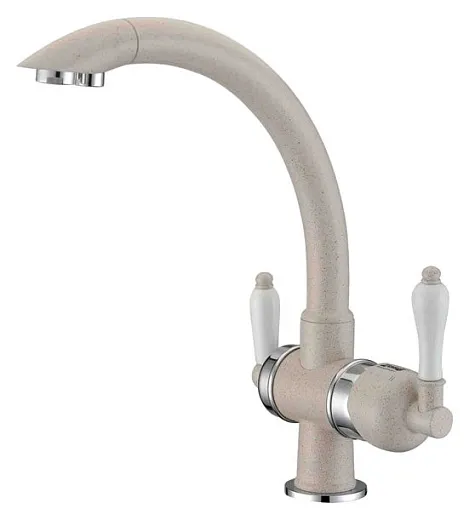 Смеситель Zorg Clean Water ZR 327 YF хром песочный для кухонной мойки