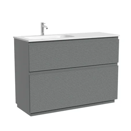 Тумба под раковину Sancos Folk Floor FL120FLES/FL120FRES, 120 см, напольная, чаша левая/правая, ergraut soft
