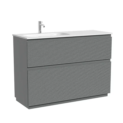 Тумба под раковину Sancos Folk Floor FL120FLES/FL120FRES, 120 см, напольная, чаша левая/правая, ergraut soft