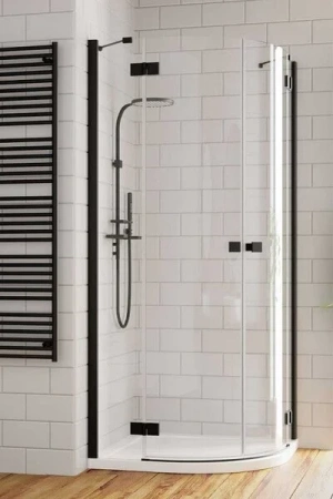 Душевая дверь Radaway Essenza New Black PDD 100L, 100 х 200 см, с неподвижной частью, стекло прозрачное, профиль черный, левая, 385003-54-01L