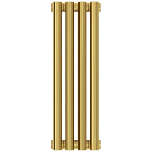 Радиатор трубчатый Сунержа Эстет-1, 4 секции, боковое подключение, цвет золото, 03-0301-5004