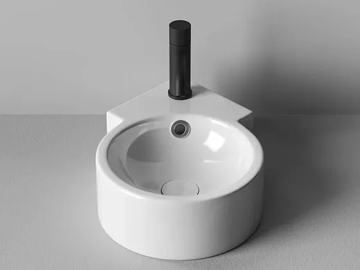 Умывальник Ceramicanova Element CN5019 31х41х12.5см угловой с переливом, CN5019