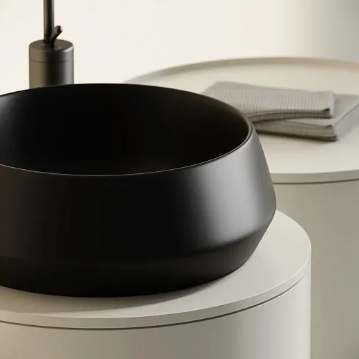 Умывальник Ceramicanova Maya CN12004MB 40см сантехфарфор накладной черный, CN12004MB