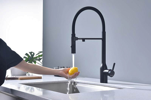 Смеситель PAULMARK MAGNETO ONE Ma213188-AN, черный антрацит, с гибким изливом