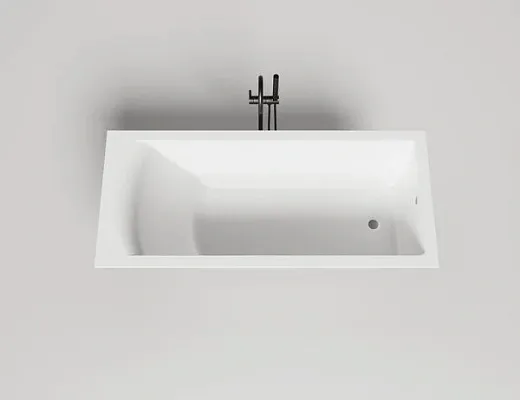 Ванна Salini Cascata 104113GF, 170 х 75 см, из искусственного камня S-Sense, цвет белый, покраска по RAL полностью