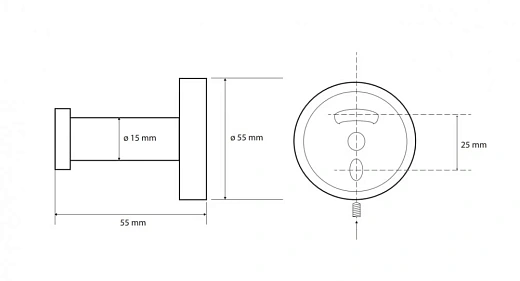 Крючок Bemeta Dark 104106060 5.5 x 6.5 x 5.5 см, черный