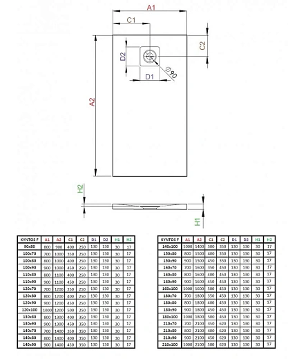 Поддон для душа Radaway Kyntos HKF12090-54 F, 120 x 90 см, прямоугольный Поддон для душа Radaway Kyntos HKF12090-54 F, 120 x 90 см, прямоугольный