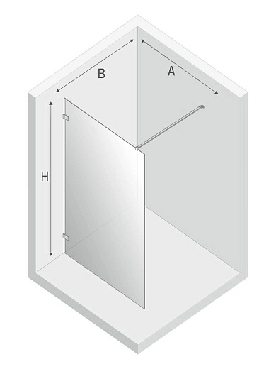 Душевая перегородка walk-in New Trendy AVEXA BLACK 60x200 (var 2) Душевая перегородка walk-in New Trendy AVEXA BLACK 60x200 (var 2)