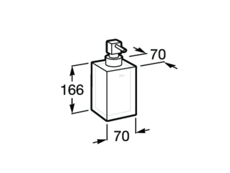 Дозатор для мыла черный Roca Ice, A816861012 Дозатор для мыла черный Roca Ice, A816861012