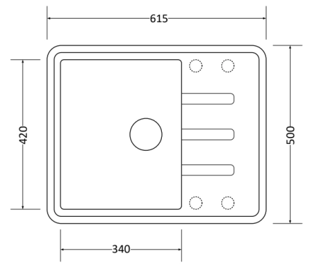 Мойка ZORG Torino 62 черный опал Мойка ZORG Torino 62 черный опал
