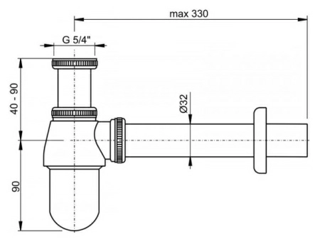 Сифон для раковины AlcaPlast A431 Сифон для раковины AlcaPlast A431
