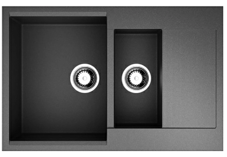 Мойка кухонная Omoikiri Daisen 78-2-BL artgranit/черный 4993334 Мойка кухонная Omoikiri Daisen 78-2-BL artgranit/черный 4993334