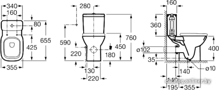 Чаша напольного унитаза Roca Debba 34299700Y Чаша напольного унитаза Roca Debba 34299700Y