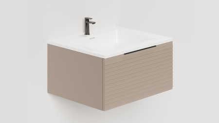 T600H1T Тумба под умывальник Salini TOUCH Н 60 Taupe горизонтальная фрезеровка T600H1T Тумба под умывальник Salini TOUCH Н 60 Taupe горизонтальная фрезеровка