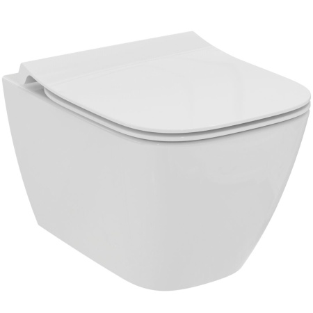 T459201+T532801 Унитаз подвесной Ideal Standard I.Life S  48 см (короткая проекция) с технологией RimLS+ с тонким сиденьем T459201+T532801 Унитаз подвесной Ideal Standard I.Life S  48 см (короткая проекция) с технологией RimLS+ с тонким сиденьем