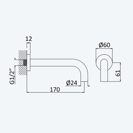 Излив Bruma Mustang 1456403CR Chrome хром глянцевый Излив Bruma Mustang 1456403CR Chrome хром глянцевый