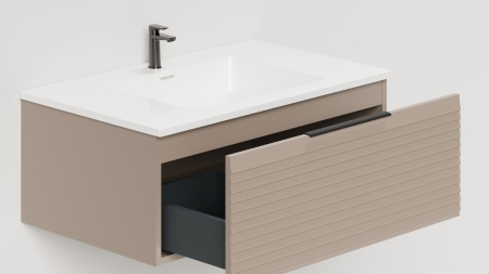 T800H1T Тумба под умывальник Salini TOUCH Н 80 Taupe горизонтальная фрезеровка T800H1T Тумба под умывальник Salini TOUCH Н 80 Taupe горизонтальная фрезеровка